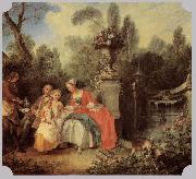 Nicolas Lancret Lady Gentleman with two Girls and Servant china oil painting reproduction